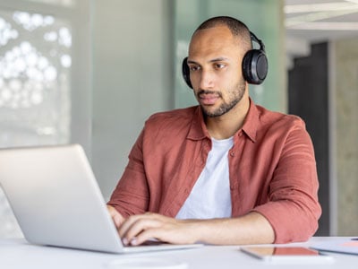 Man on computer